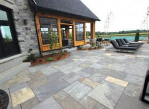 Open-concept patio with high-quality patio stones