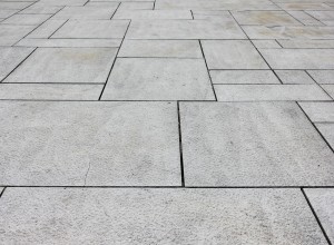 Close up of high-quality grey patio stones.