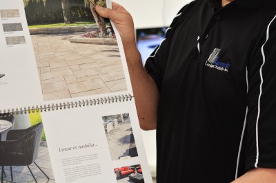Legends Landscape Supply expert helping a customer during a landscape coaching appointment. Legends Landscape Supply expert helping a customer during a landscape coaching appointment.