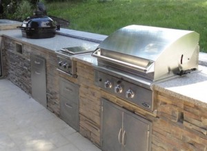 Primo grill and outdoor kitchen.