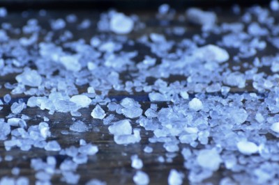 Close-up of rock salt.